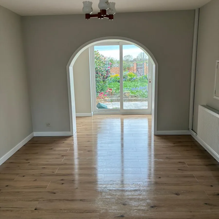 Empty room cleaned to a tenant-ready finish